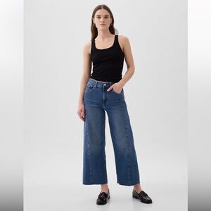 GAP high rise stride wide-leg jean in petite 29.